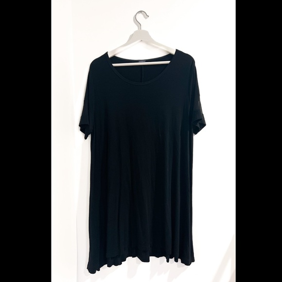 Oversized Black T Shirt Dress - Picture 1 of 2